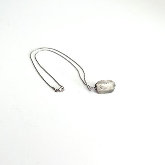 925 Sterling Silver Italy Chain Vintage Scroll Style Green Cabochon Pendant - Picture 6 of 7